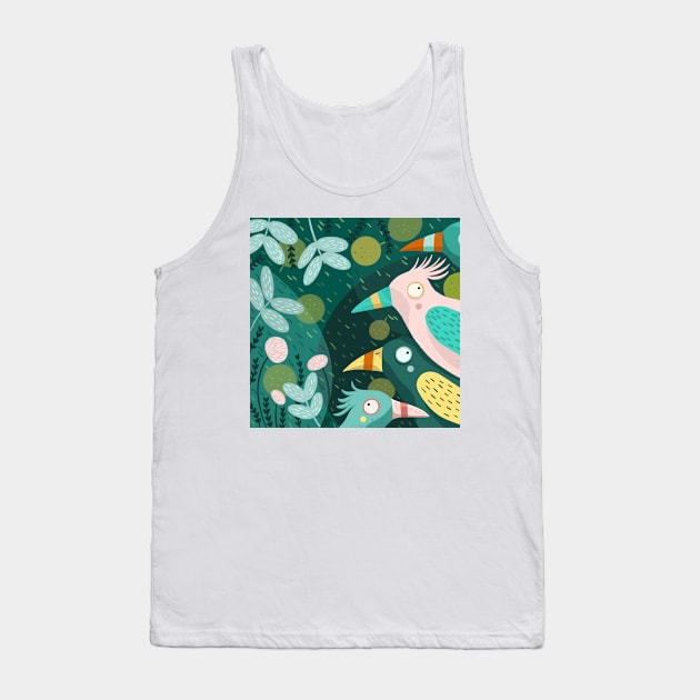 Birds in the jungle Tank Top by Valeria Frustaci 